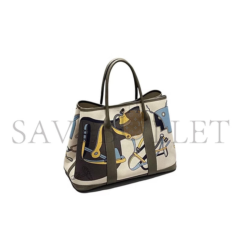 HERMES GARDEN PARTY 36 CANVAS AND TOGO (36*26*18cm)